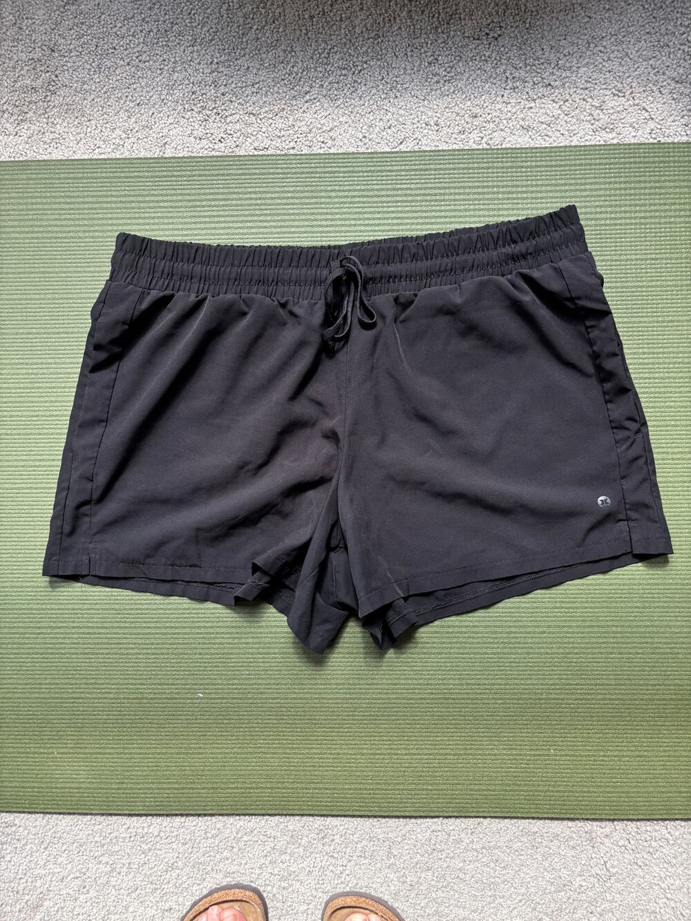 All in Motion Black Athletic Shorts Drawstring Waist XL